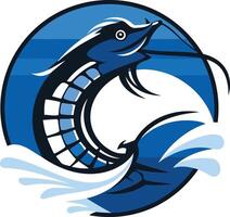 Marlin Leaping From Water vector