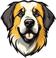 Cartoon Portrait of a Smiling Dog vector