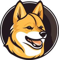 Smiling Shiba Inu Cartoon vector
