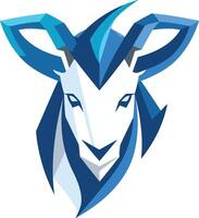 Abstract Geometric Goat Head Illustration vector