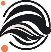 Abstract Design with Black and White Waves vector