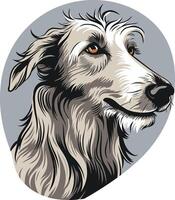A Portrait of a Gentle Irish Wolfhound vector