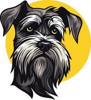 Portrait of a Miniature Schnauzer vector