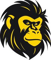 Close up Portrait of a Powerful Ape vector