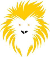 Stylized Lion with a Yellow Mane vector