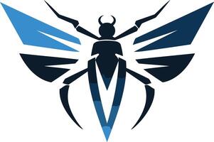 Abstract Insect with Wings vector