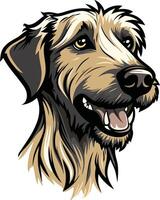 Close up Portrait of a Smiling Dog vector