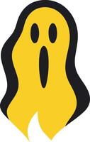 Cartoon Ghost with a Wide Open Mouth vector