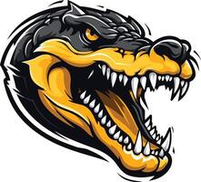 Aggressive Alligator Mascot Design vector