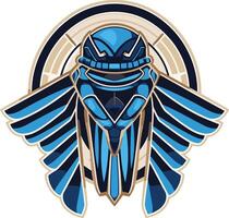 Blue Scarab with Wings vector