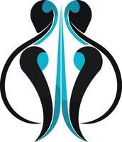 Abstract Design with Blue and Black vector