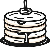 Stack of Pancakes with Syrup vector