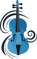 Abstract Violin with Swirling Design vector