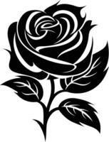 Black and White Rose Illustration vector