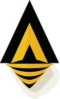 Abstract Logo with Black and Yellow Triangles vector