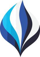 Abstract Blue and White Flame Design vector
