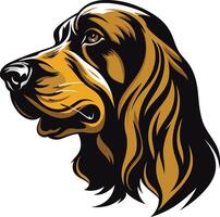 Golden Retriever Portrait Illustration vector