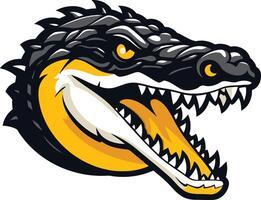 Aggressive Alligator Mascot Design vector