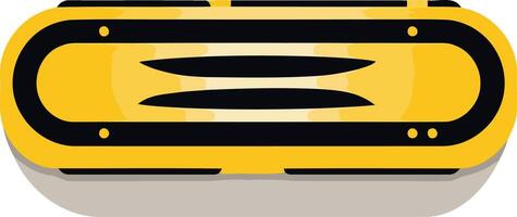 Yellow and Black Striped Rectangular Object vector