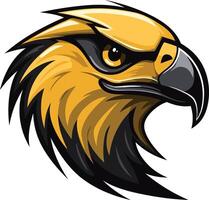 Golden Eagle Head Mascot Illustration vector