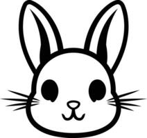 Cute cartoon rabbit face, perfect for children's books, illustrations, and design projects vector