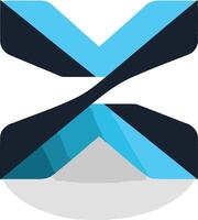 Abstract Logo with Interlocking Shapes vector