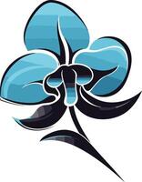 Blue Orchid Flower Design vector