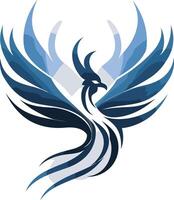 Abstract Blue Phoenix Illustration vector