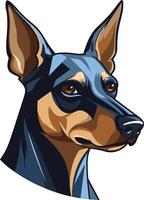Portrait of a Miniature Pinscher vector