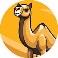Smiling Camel in the Desert vector