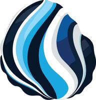 Abstract Swirling Pattern in Blue, Black, and White vector