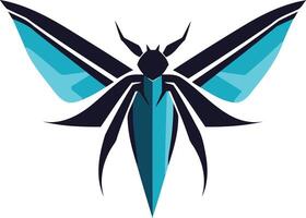 Abstract Geometric Butterfly Design vector