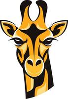 Giraffe Portrait with a Stern Expression vector