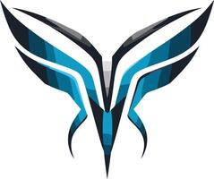 Abstract Design with Wings and a V Shape vector