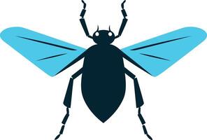 Silhouette of a Flying Insect vector