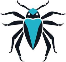 Abstract Illustration of a Bug with Blue Body vector