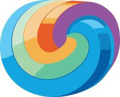 Abstract Swirling Multicolored Design vector