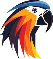 Abstract Parrot Head Design vector