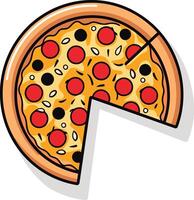Pizza with a Missing Slice vector