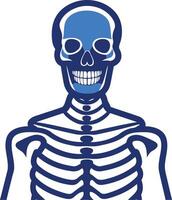 Blue Skeleton with a Smile vector