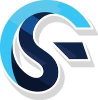 Abstract Graphic Design with Blue and Black Colors vector