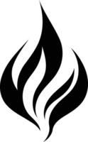 Stylized flame icon, perfect for logo design, branding, and web elements vector