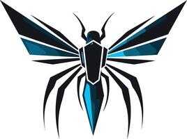 Abstract Insect with Geometric Wings vector