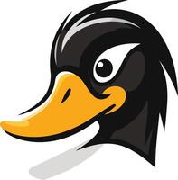 Cartoon Duck Head with a Friendly Smile vector