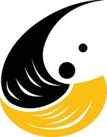 Abstract Design with Black and Yellow vector