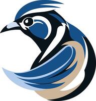 Bluebird with Stylized Features vector