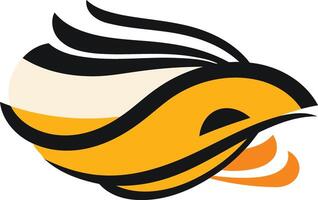 Abstract Yellow and Black Bird Design vector