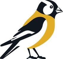 Stylized Illustration of a Yellow Breasted Bird vector