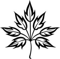 Simple yet elegant black and white illustration of a stylized leaf, perfect for adding a touch of nature to your designs vector