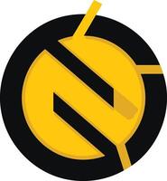 Abstract Logo with Black and Yellow Colors vector